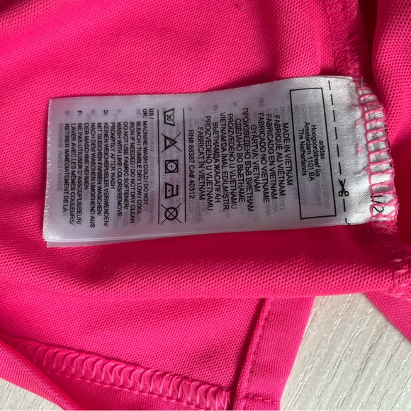 Adidas florescent pink golf shirt NWT size XL with UPF 50 - Picture 11 of 11